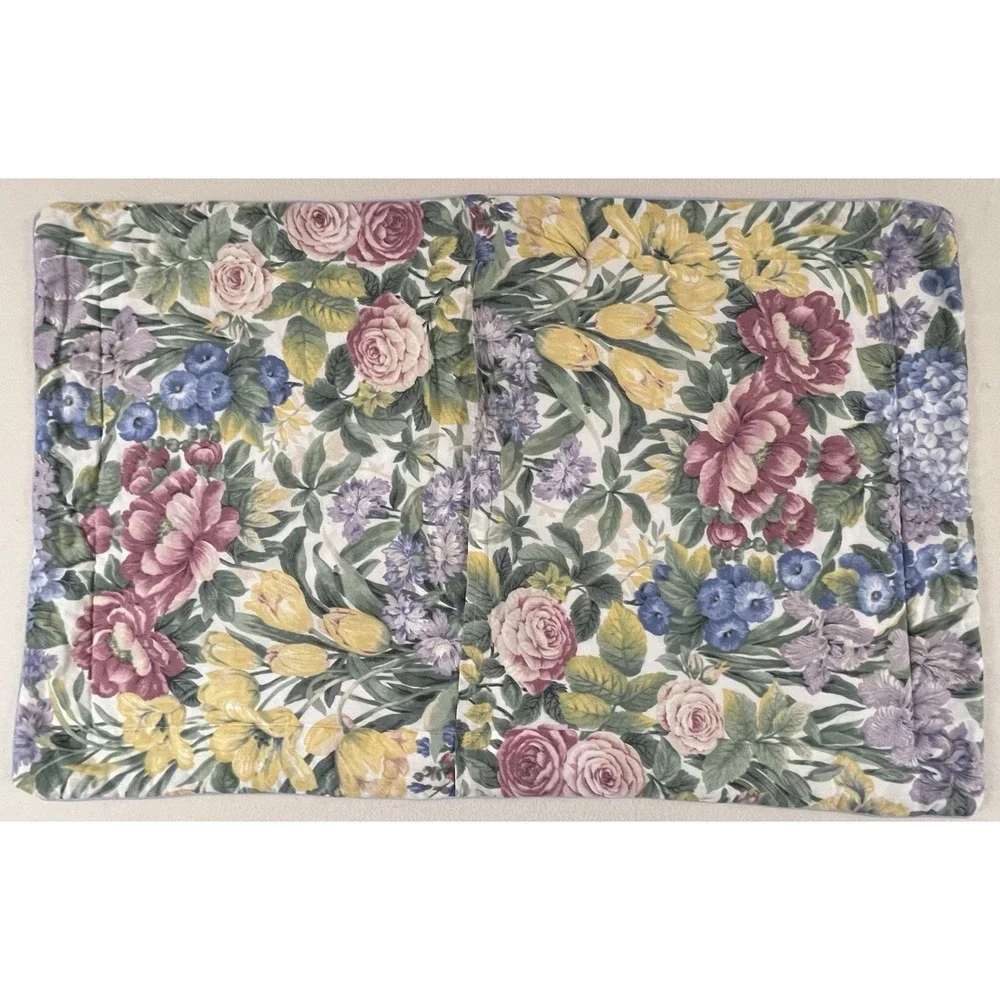 Glynda Turley's‎ 2 Pillow Shams Flower Garden King Tulip Hydrangea Iris Shabby